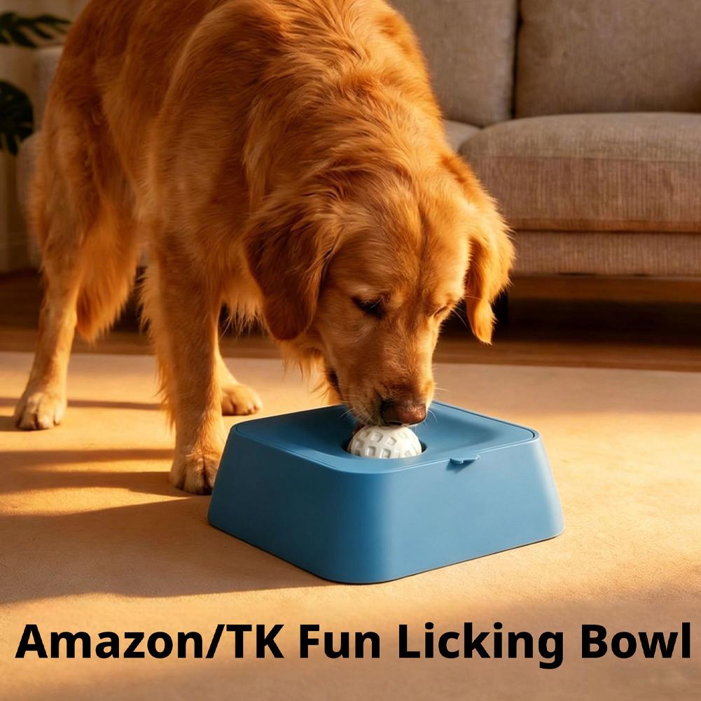 Slow Feeder Dog Bowl - Миска-лизалка для собак с вращающимся шариком,