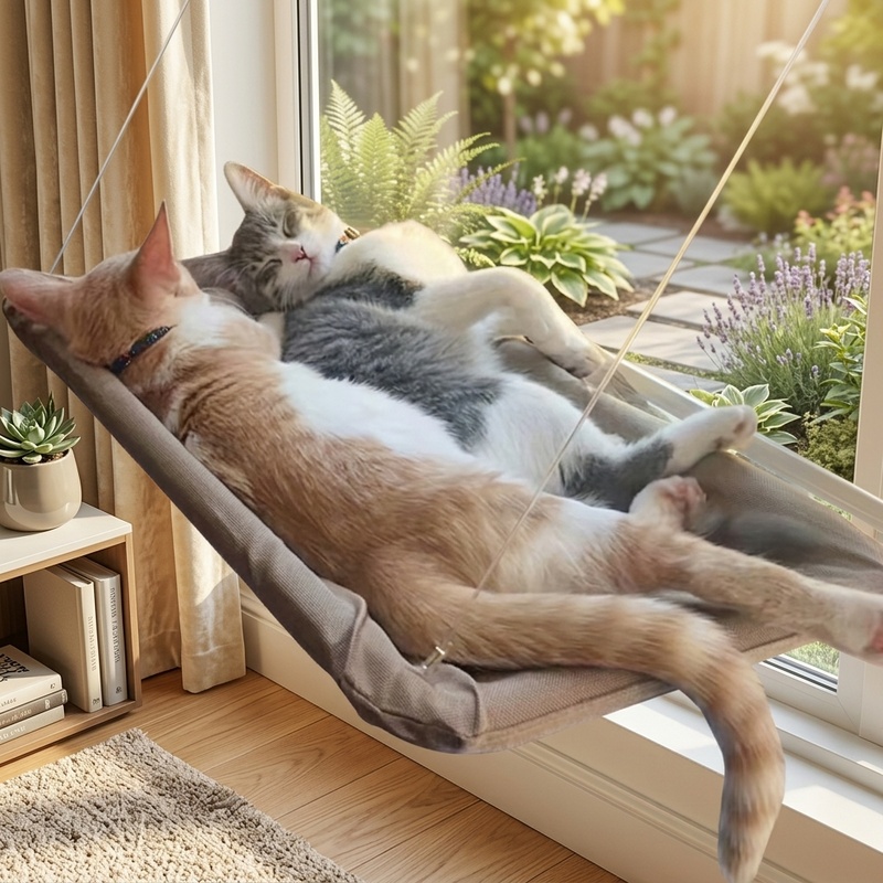 Cat Window Perch - Ультрамягкий гамак-лежак для кошек на окно