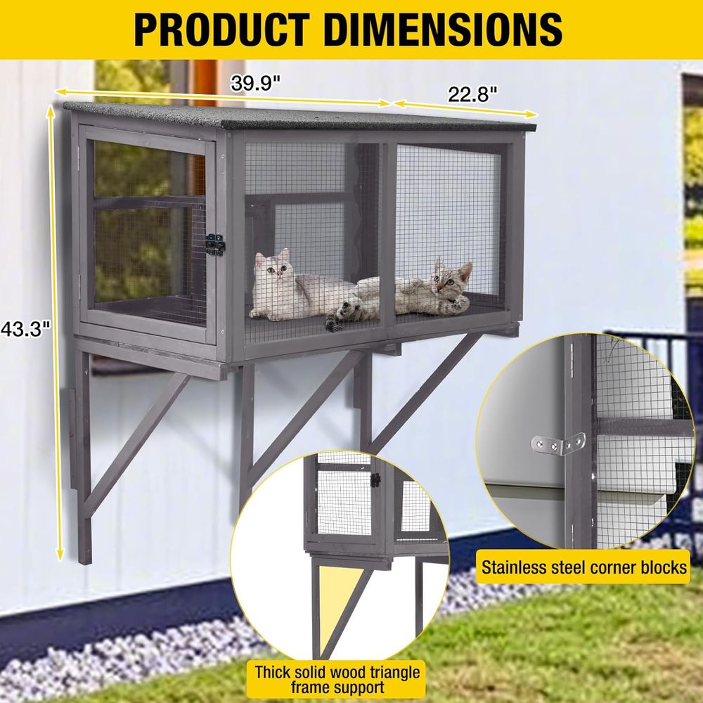 Уличный вольер для кошек с все – обзор и цена Cat Window Perch