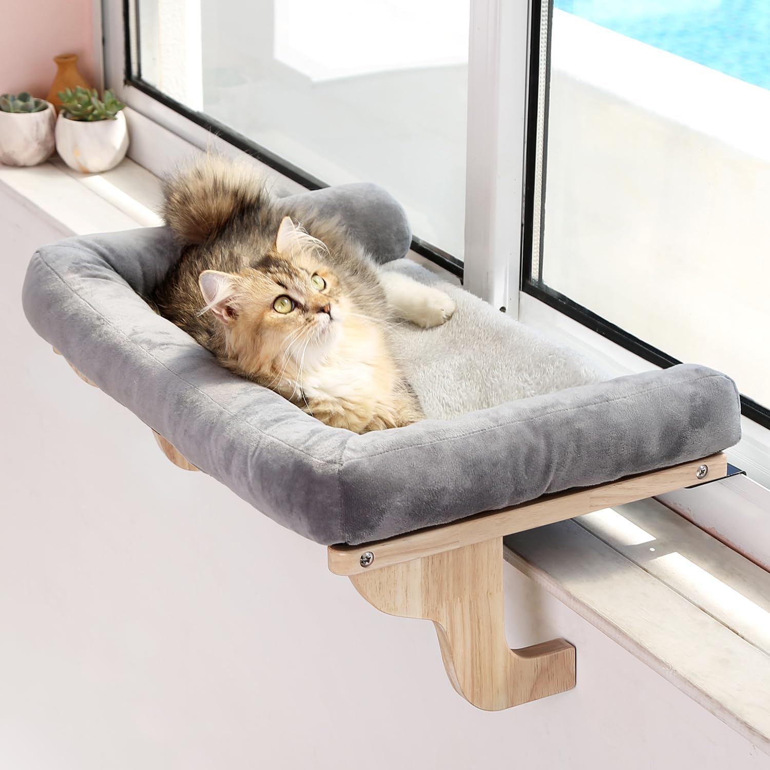 Подставка-лежанка для кошек на – обзор и цена Cat Window Perch