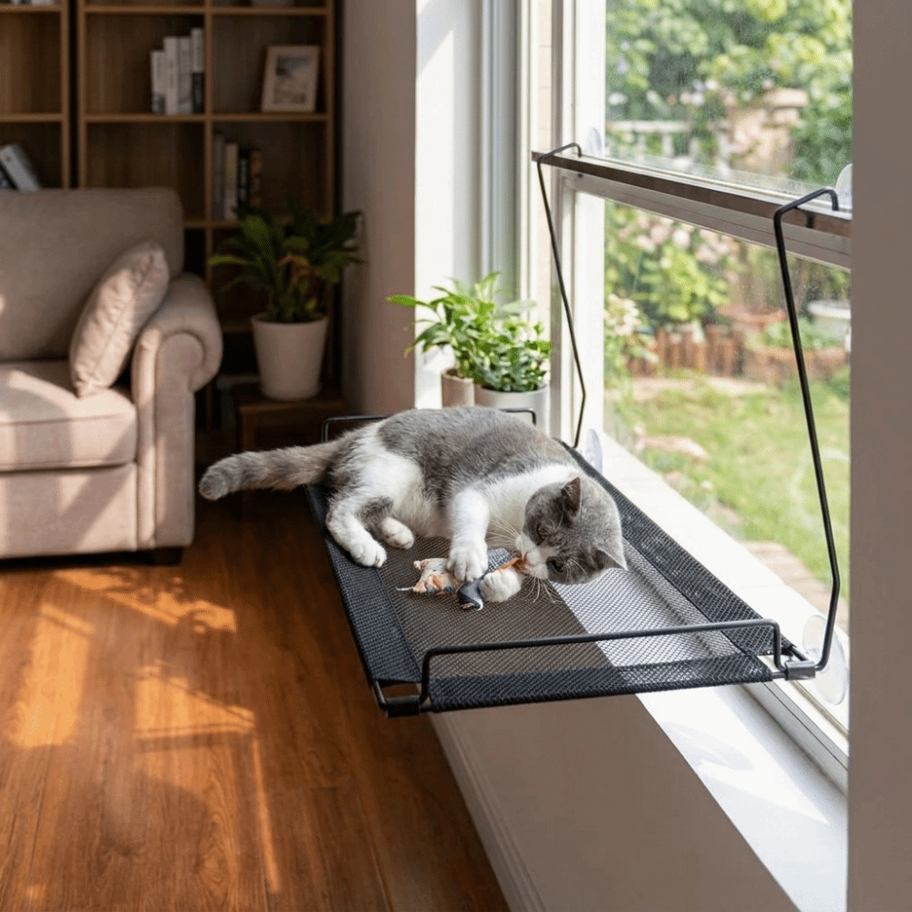 Дышащий сетчатый гамак для кош – обзор и цена Cat Window Perch